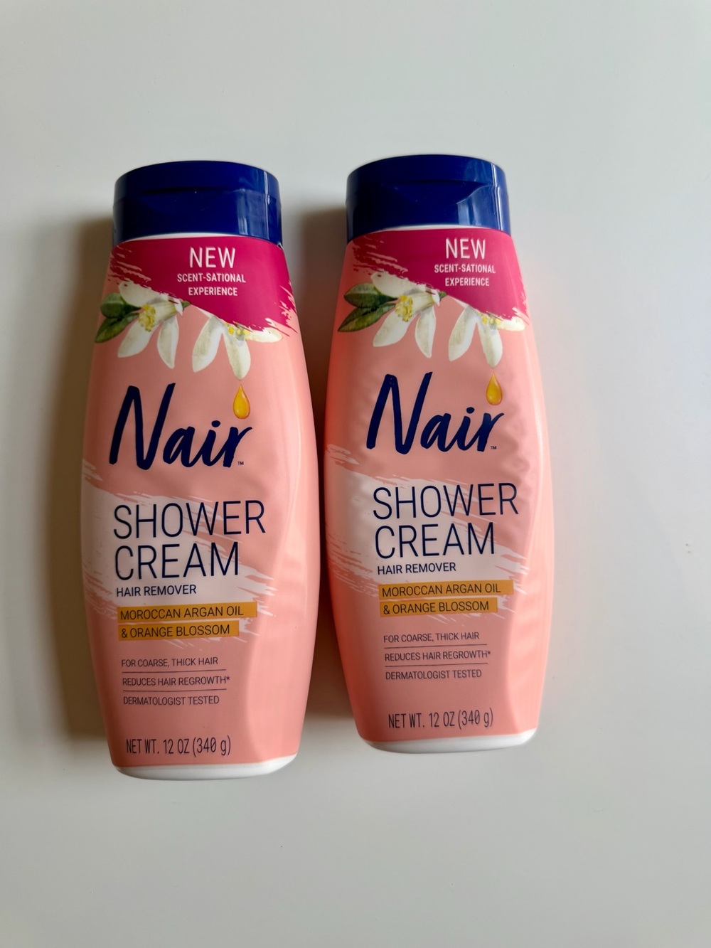 Nair Shower Cream Hair Remover - Pink (Moroccan Argan Oil & Orange Blossom)